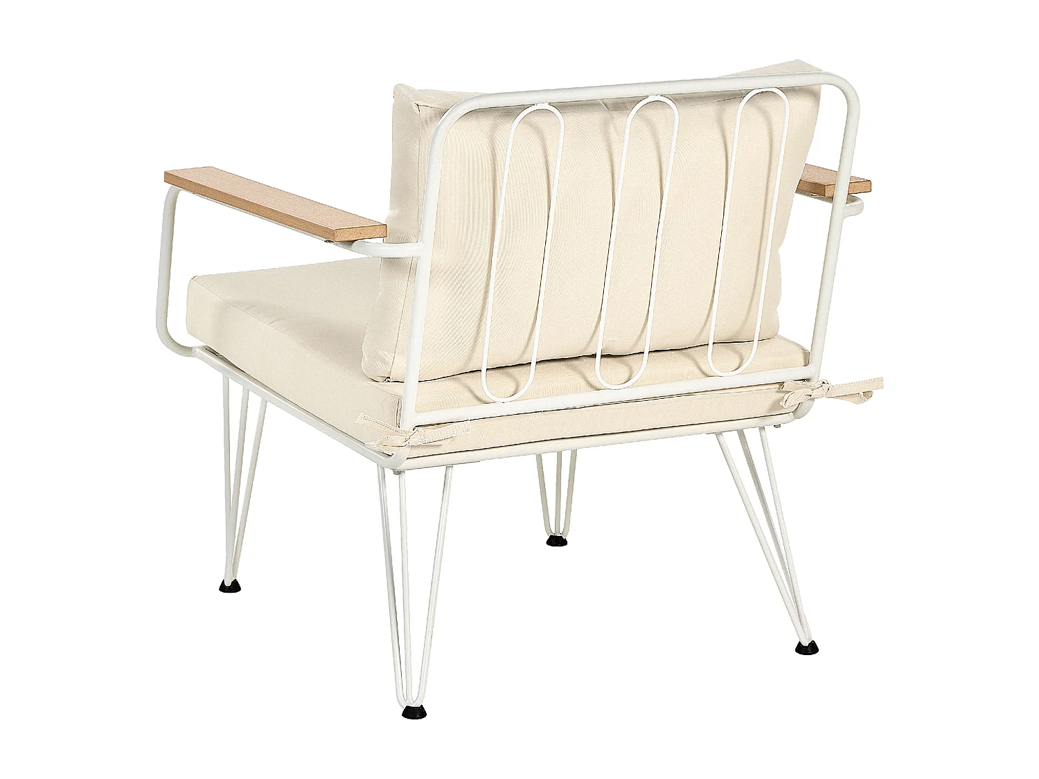 Ensemble de salon de jardin avec table 4 places MONTESILVANO Métal Beige clair