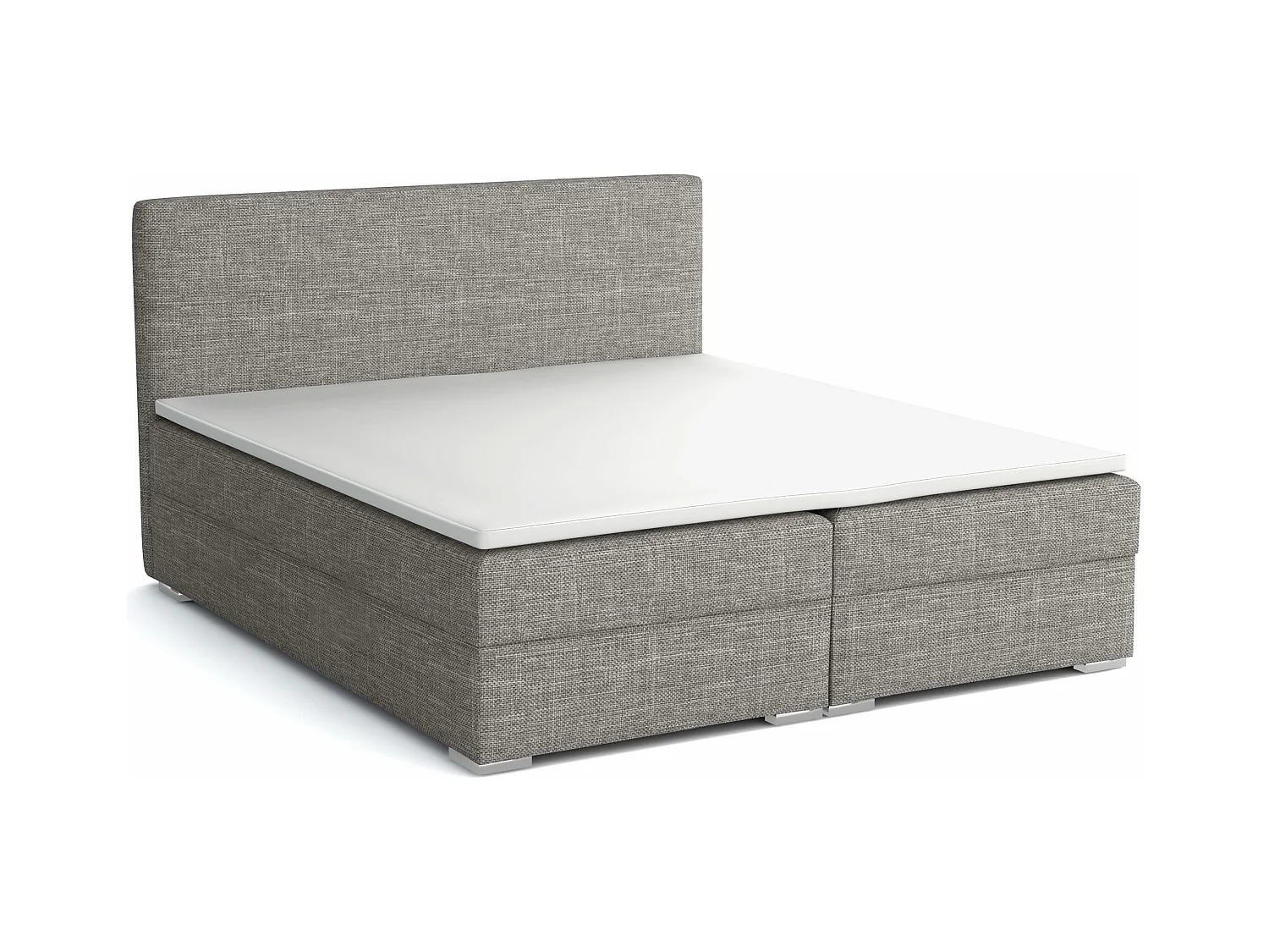 LIT BOXSPRING avec surmatelas Soler 180x200 cm, Lux 05 (Gris clair)