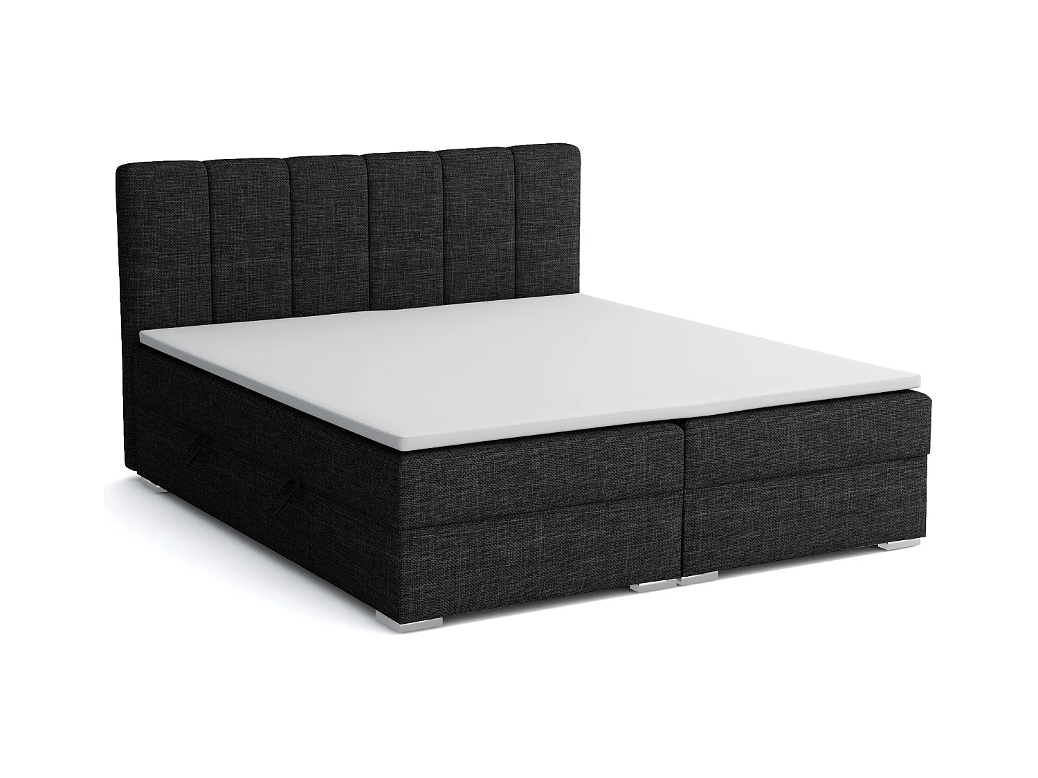LIT BOXSPRING avec coffres Provo 180x200 cm, Lux 23 (Noir)
