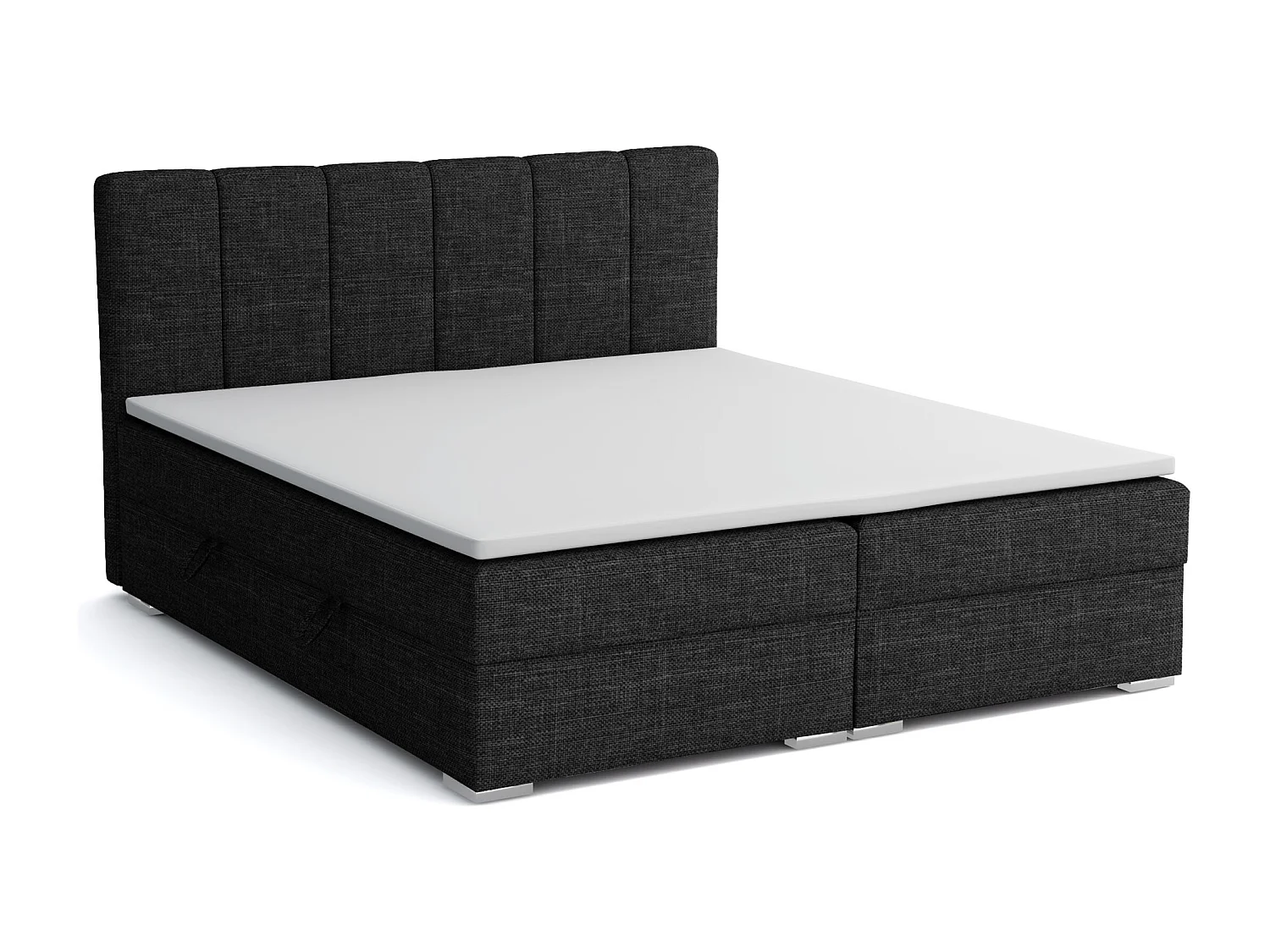 LIT BOXSPRING avec coffres Provo 180x200 cm, Lux 23 (Noir)