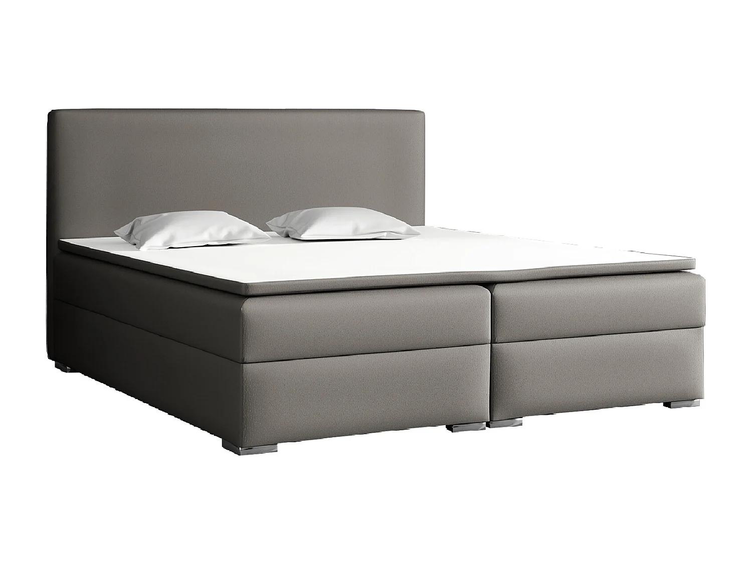 LIT BOXSPRING avec surmatelas Soler 160x200 cm, Soft 29 (Gris)