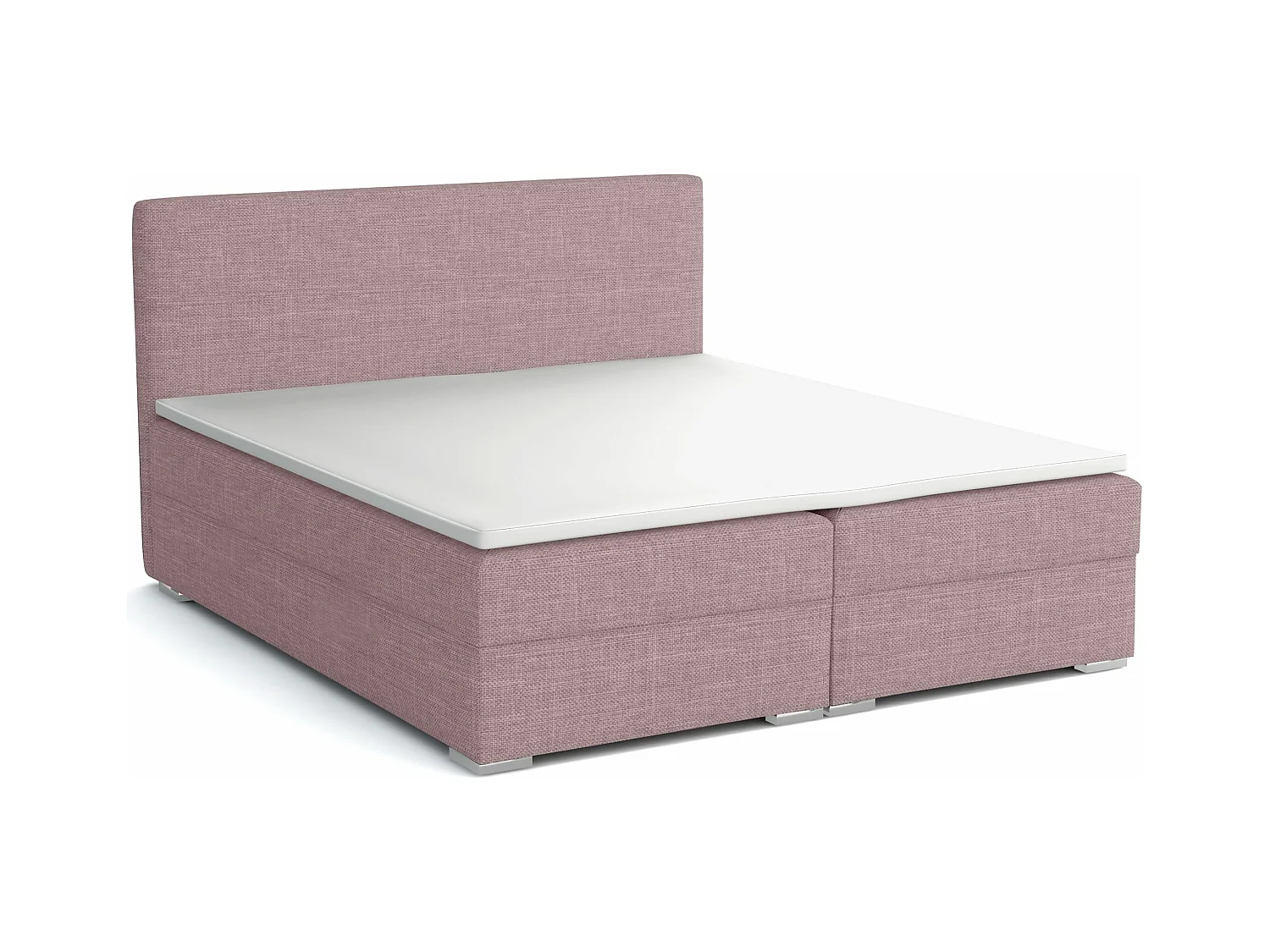 LIT BOXSPRING avec surmatelas Soler 140x200 cm, Lux 28 (Rose clair)