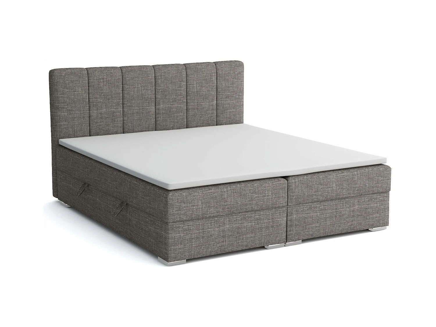 LIT BOXSPRING avec coffres Provo 180x200 cm, Lux 06 (Gris)