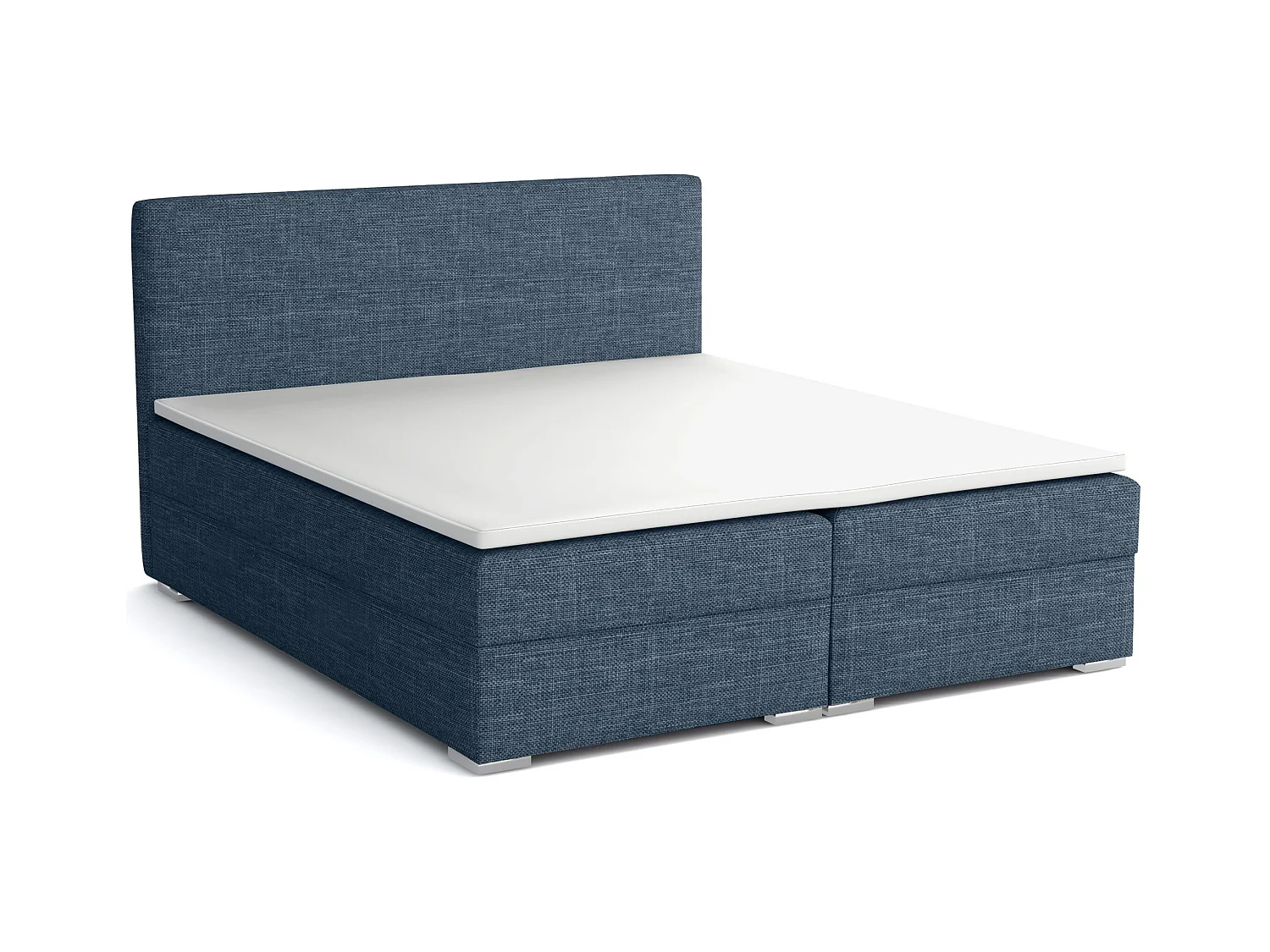 LIT BOXSPRING avec surmatelas Soler 180x200 cm, Lux 20 (Bleu jean)