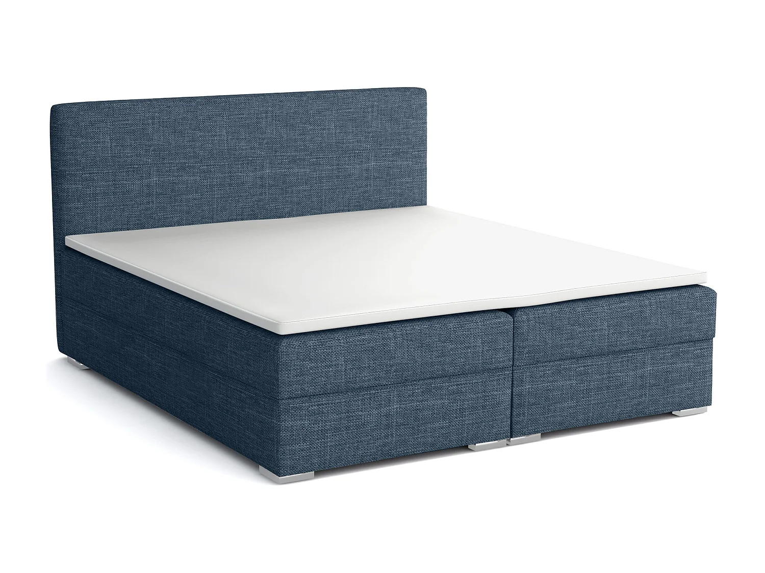 LIT BOXSPRING avec surmatelas Soler 180x200 cm, Lux 20 (Bleu jean)