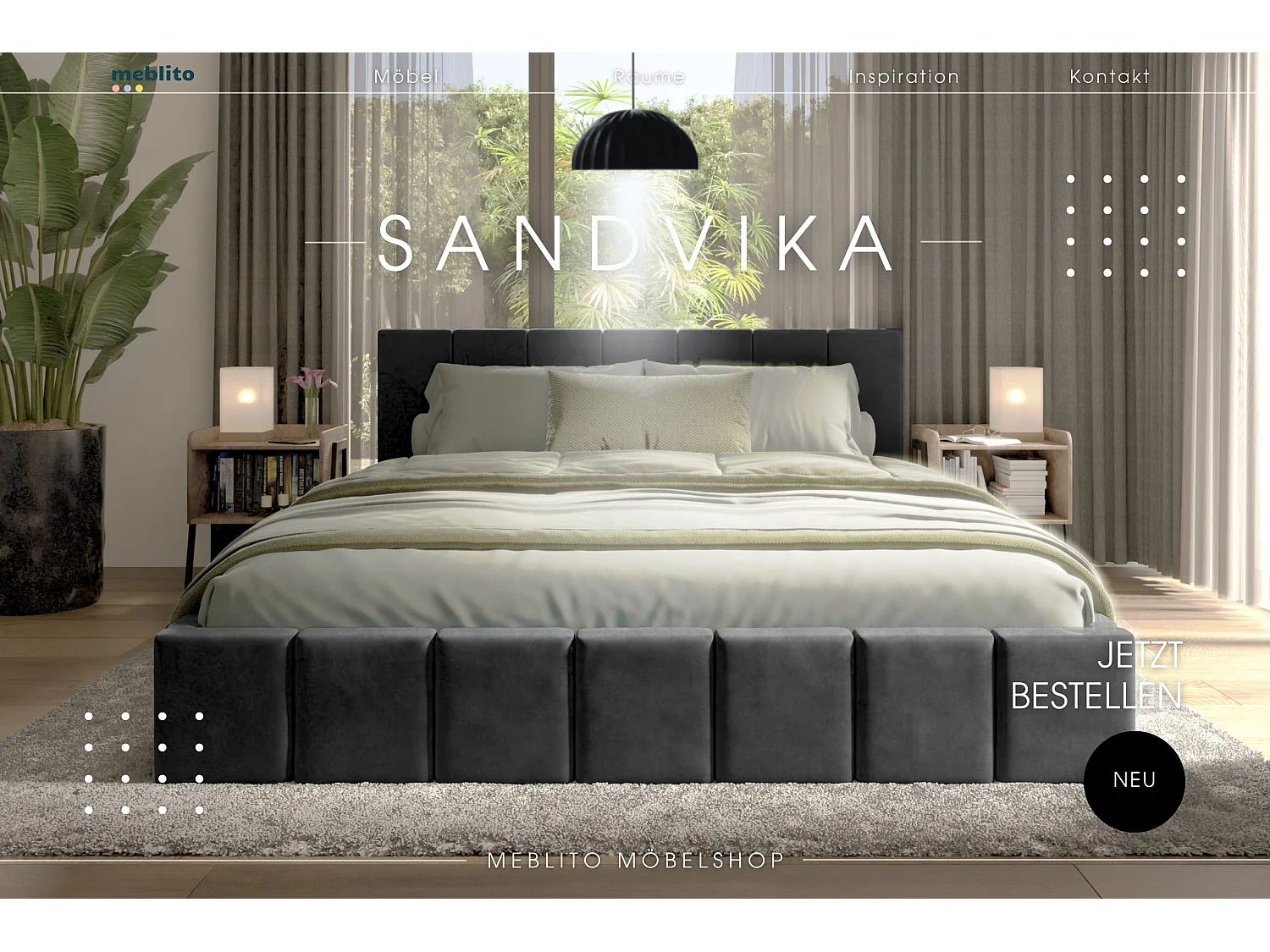 LIT CAPITONNÉ en velours Sandvika avec matelas Noir 140x200 cm