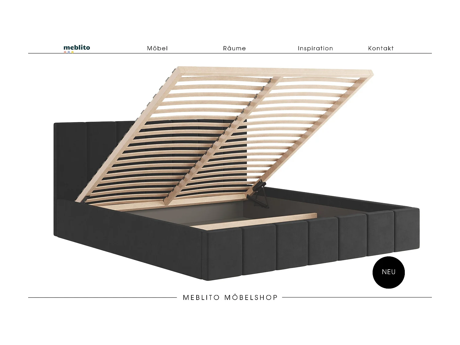 LIT CAPITONNÉ en velours Sandvika avec matelas Noir 140x200 cm