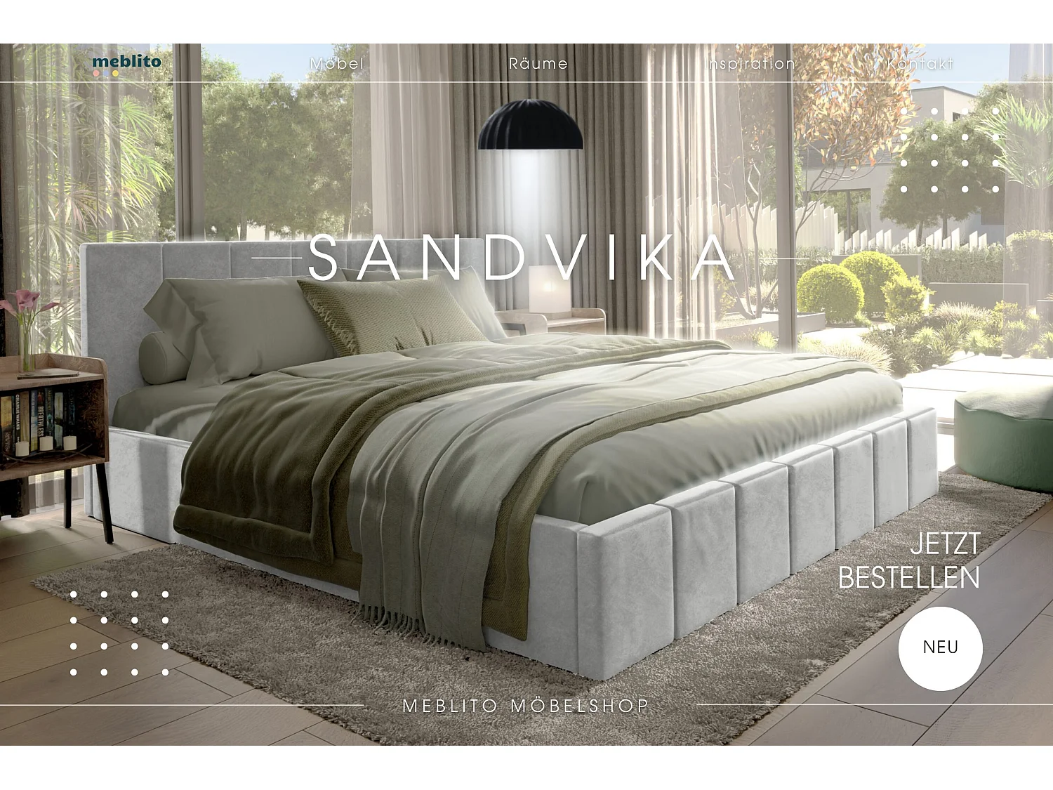 LIT CAPITONNÉ en velours Sandvika avec matelas Gris clair 160x200 cm