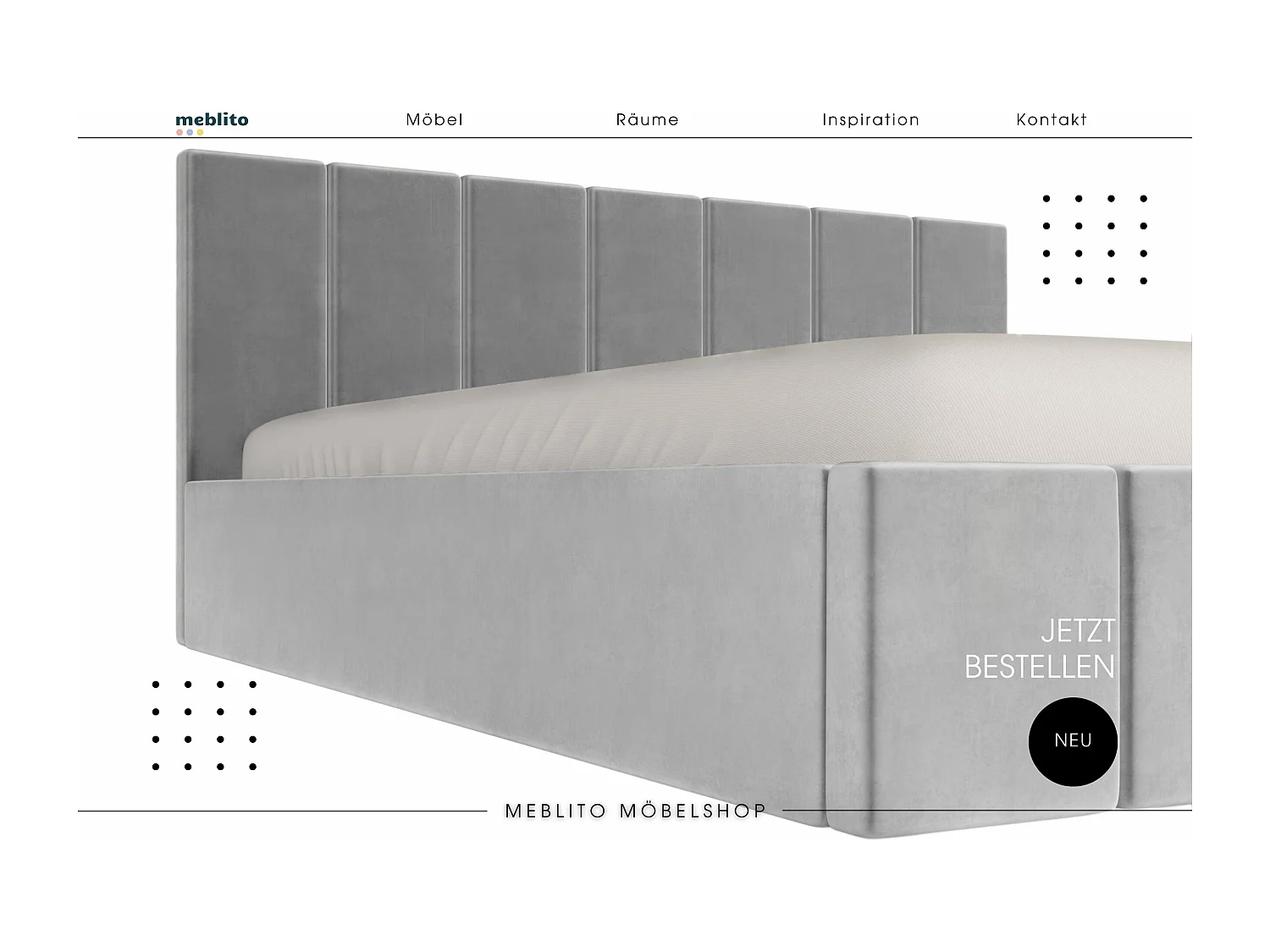 LIT CAPITONNÉ en velours Sandvika avec matelas Gris clair 180x200 cm