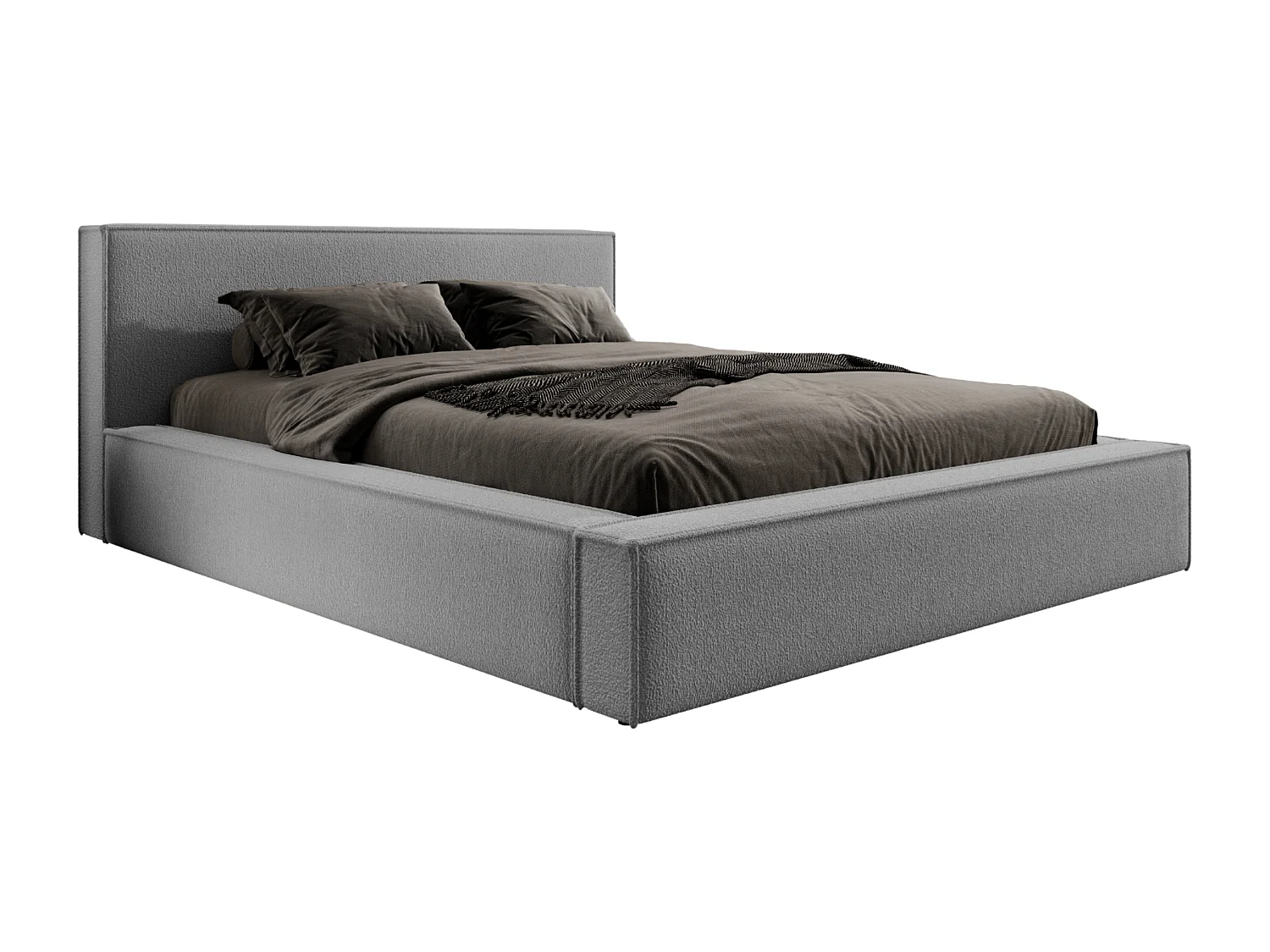 POLSTERBETT mit Bettkasten Matratze Salby 180x200 cm, Graphit