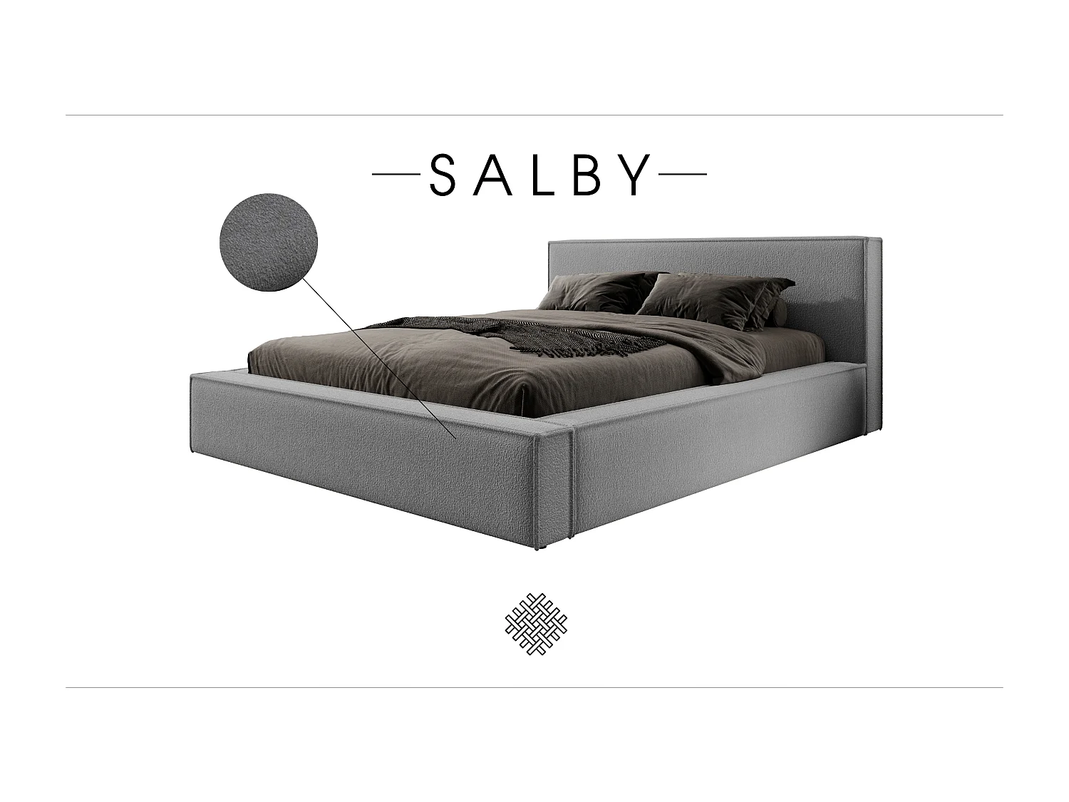 POLSTERBETT mit Bettkasten Matratze Salby 180x200 cm, Graphit