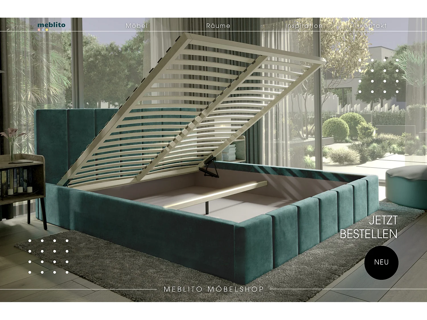 LIT CAPITONNÉ en velours Sandvika avec matelas Vert foncé 160x200 cm