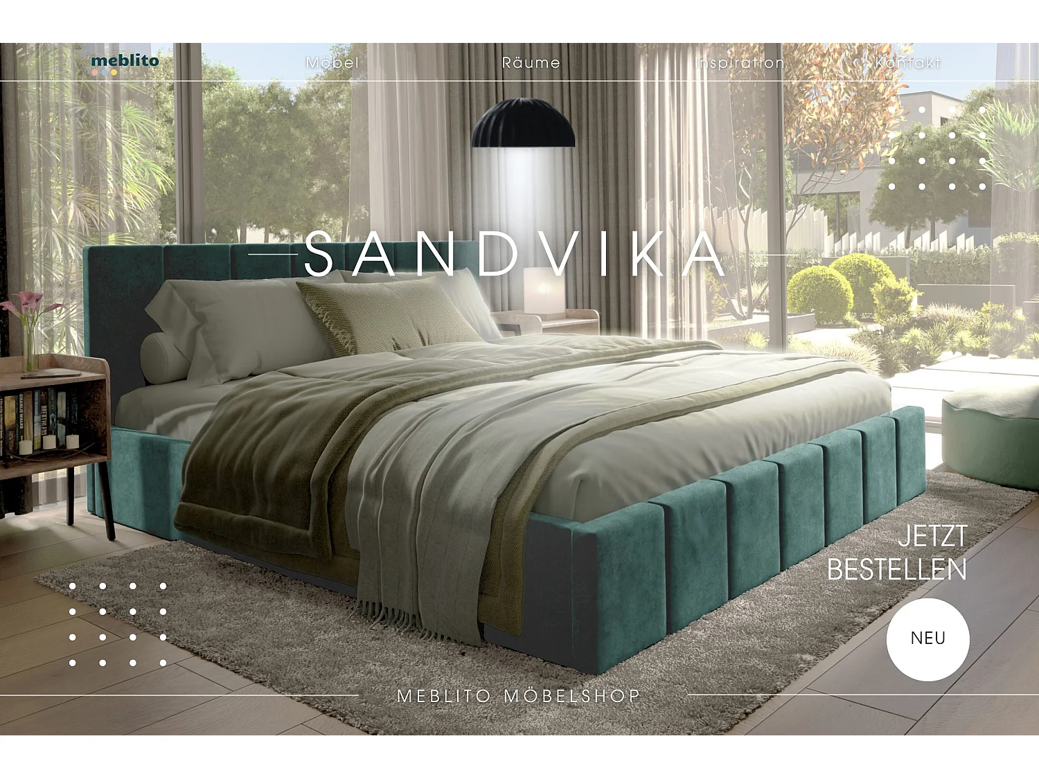 LIT CAPITONNÉ en velours Sandvika avec matelas Vert foncé 160x200 cm