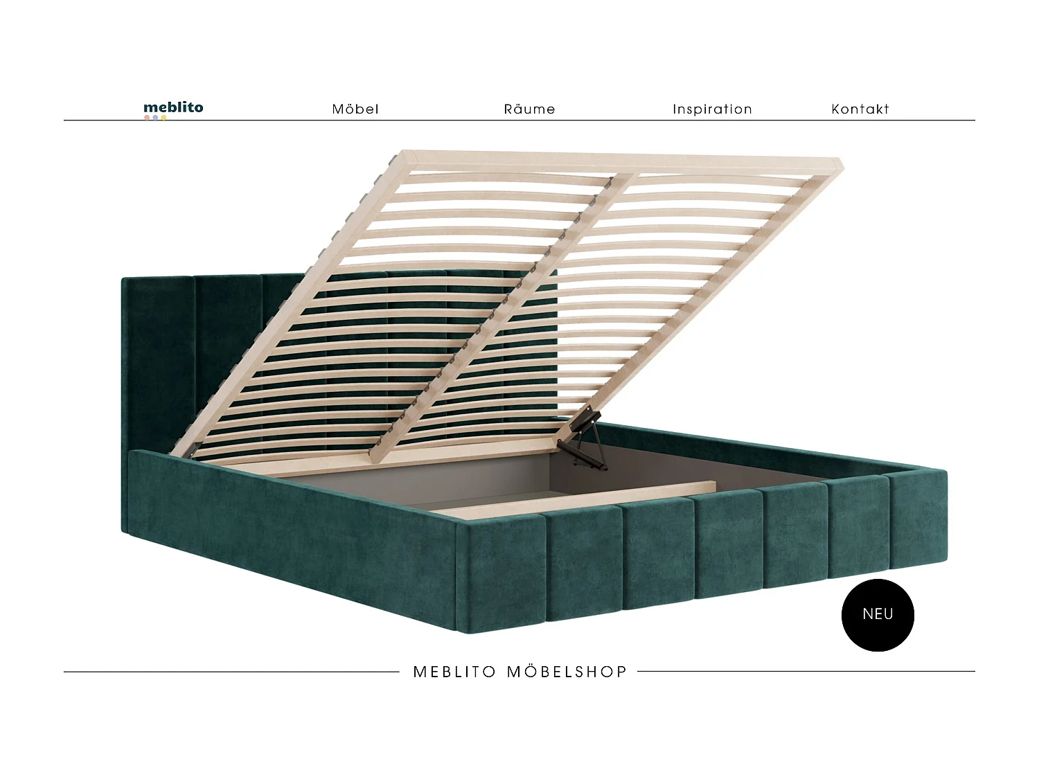 LIT CAPITONNÉ en velours Sandvika avec matelas Vert foncé 160x200 cm