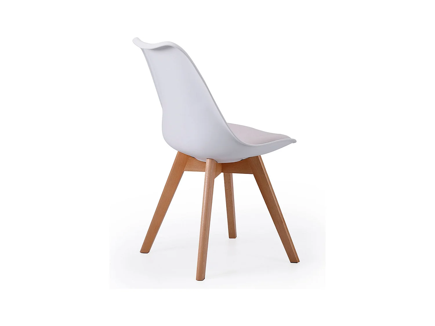 Pack de 4 sillas de comedor Bistro estilo nórdico blanco Adec