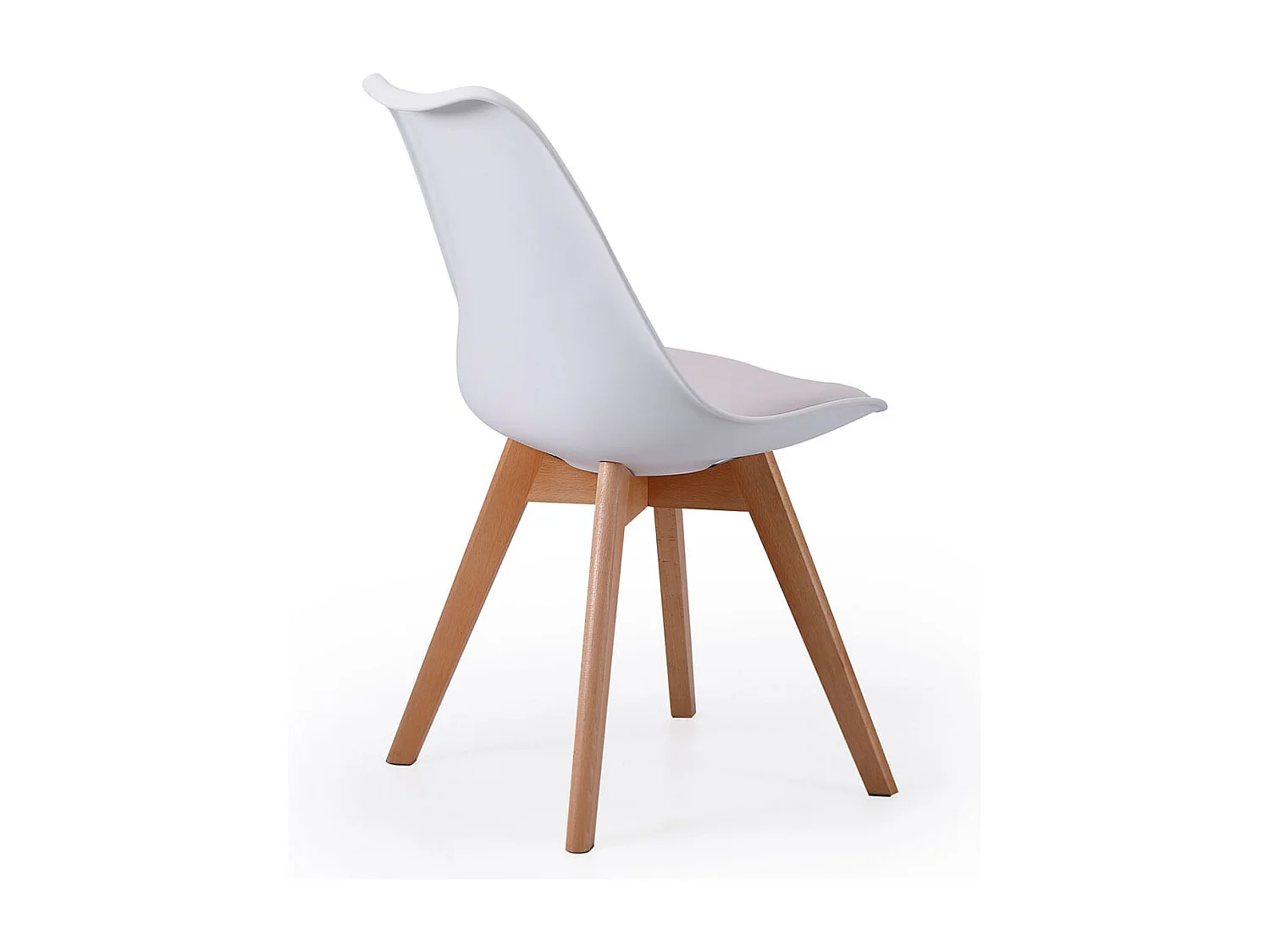 Pack de 4 sillas de comedor Bistro estilo nórdico blanco Adec