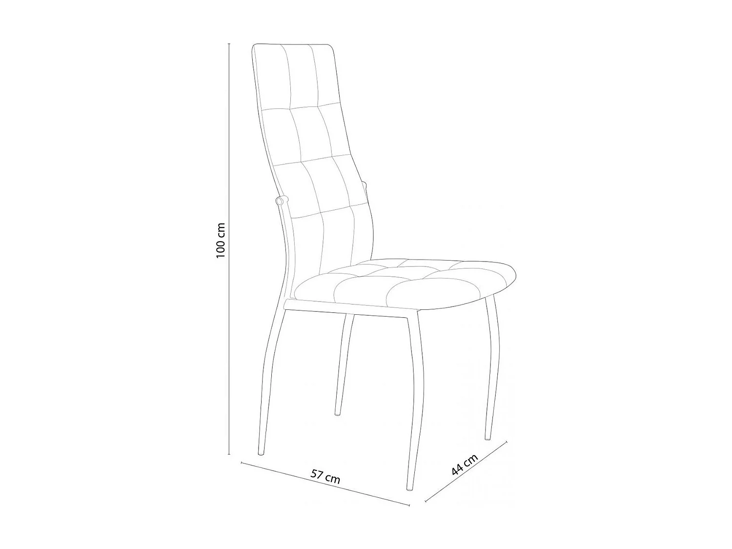 Pack de 4 sillas de comedor Diana gris Adec