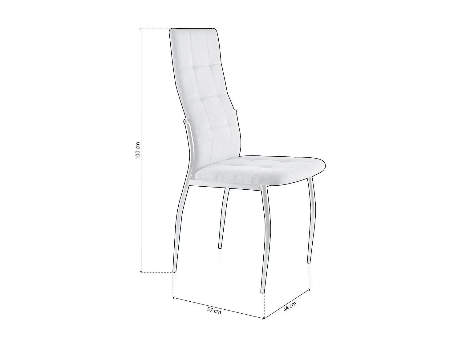 Pack de 4 sillas de comedor Diana gris Adec