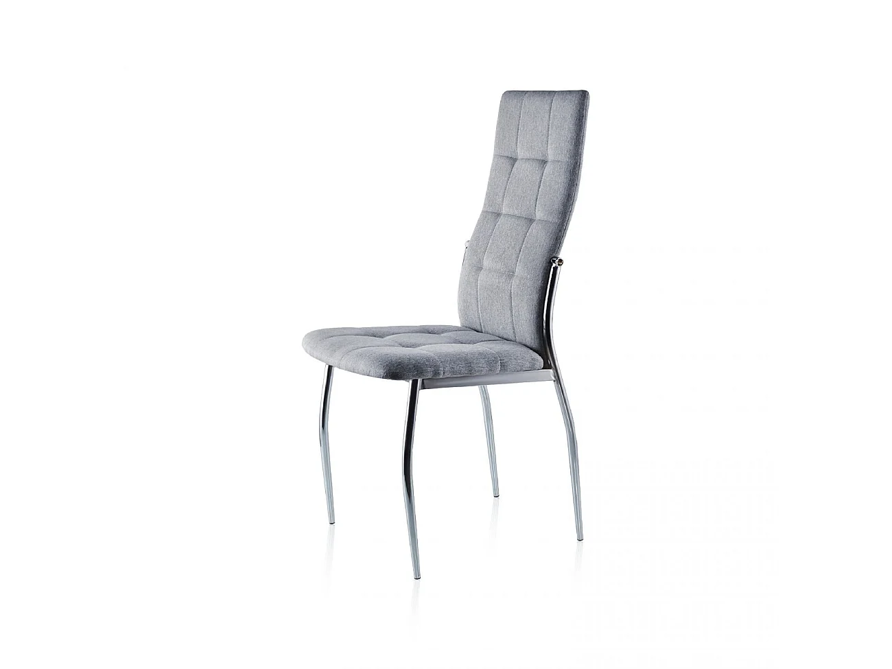 Pack 4 sillas de comedor en tejido gris 57x44 cm Diana Tejido - Gris