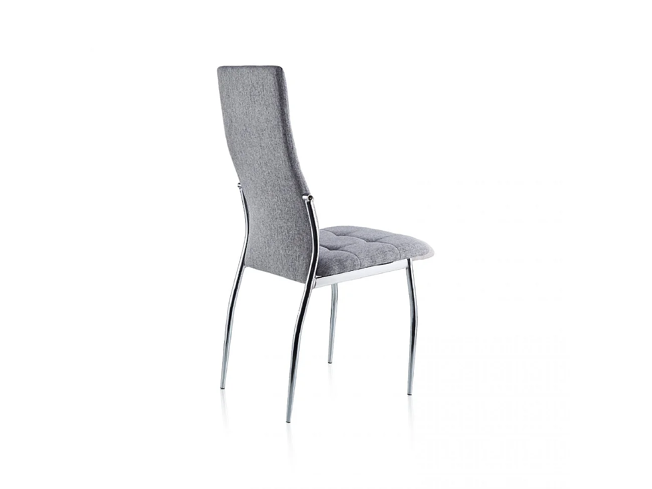 Pack 4 sillas de comedor en tejido gris 57x44 cm Diana Tejido - Gris