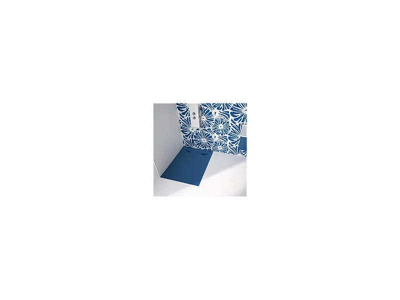 Receveur de douche KINEDO Kinediva extra-plat 100X8 Bleu marine