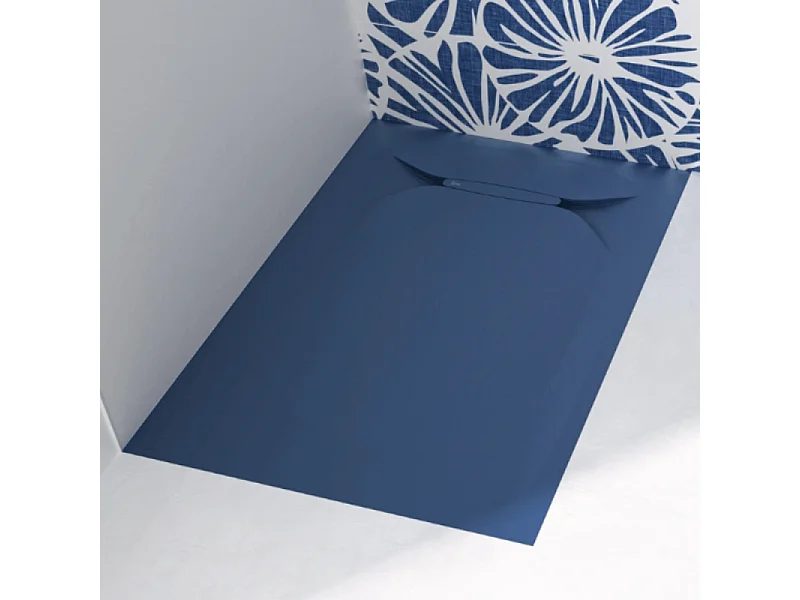 Receveur de douche KINEDO Kinediva extra-plat 140X80 Bleu marine