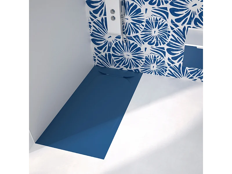 Receveur de douche KINEDO Kinediva extra-plat 180x90 Bleu marine