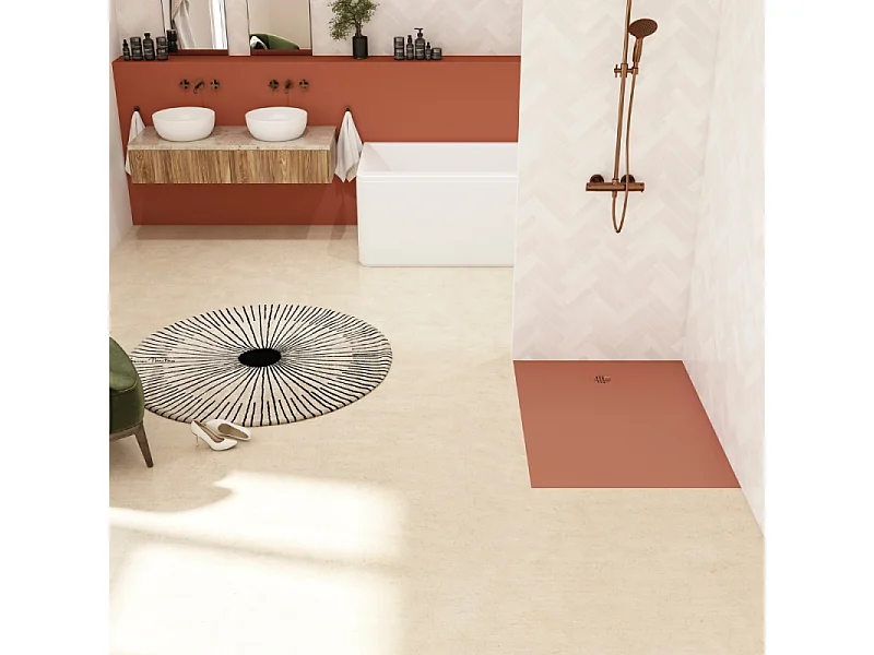 Receveur KINEDO Kinesurf Nova 140X100 Terracotta mat