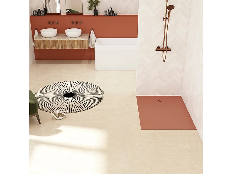 Receveur KINEDO Kinesurf Nova 140X100 Terracotta mat