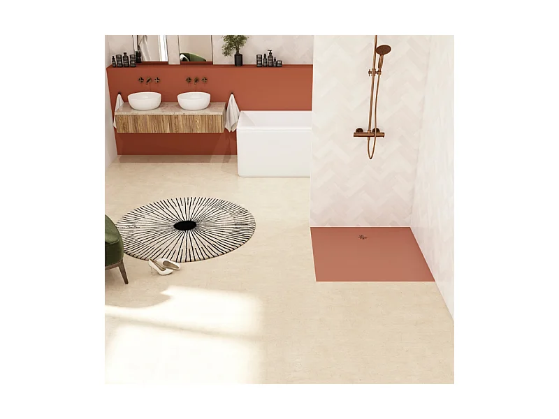 Receveur KINEDO Kinesurf Nova 100X100 Terracotta mat