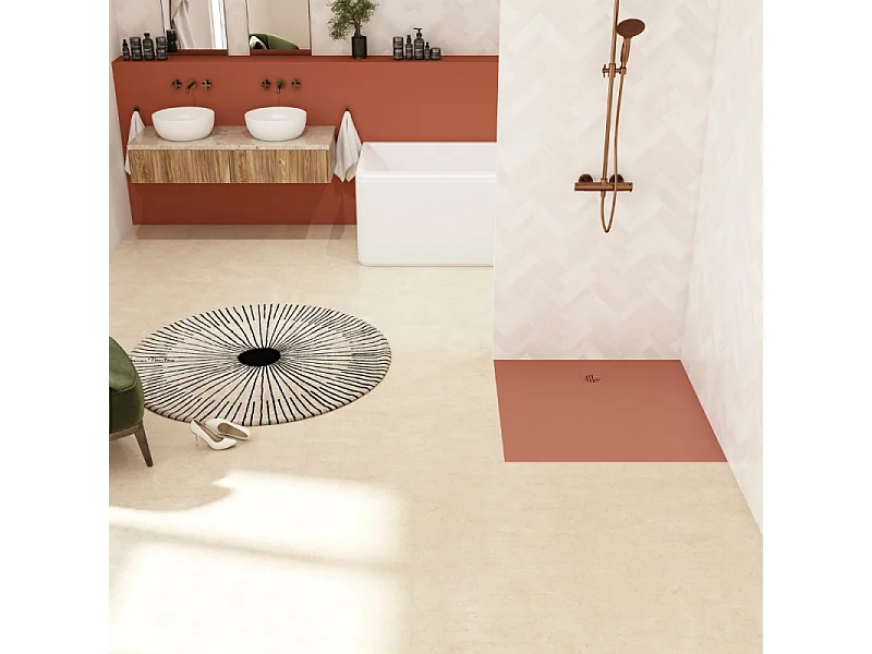 Receveur KINEDO Kinesurf Nova 100X100 Terracotta mat