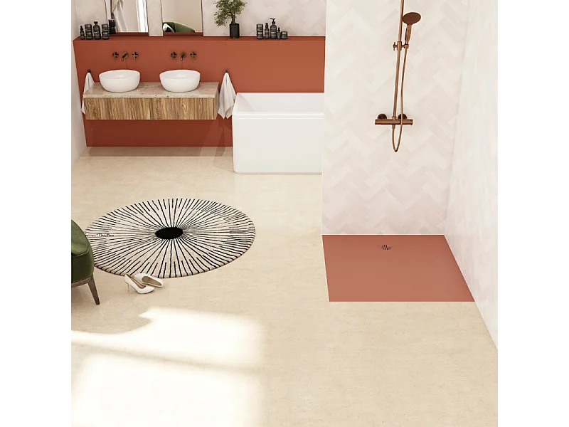 Receveur KINEDO Kinesurf Nova 100X100 Terracotta mat
