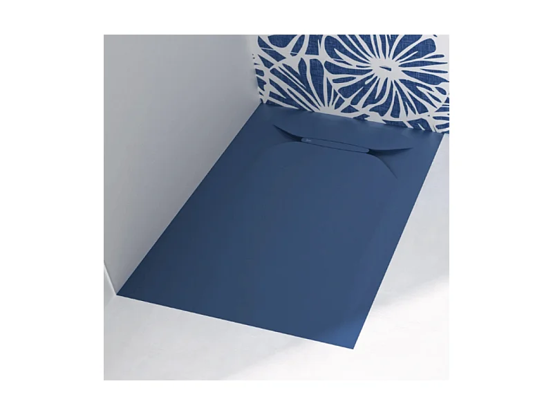 Receveur de douche KINEDO Kinediva extra-plat 120x80 Bleu marine