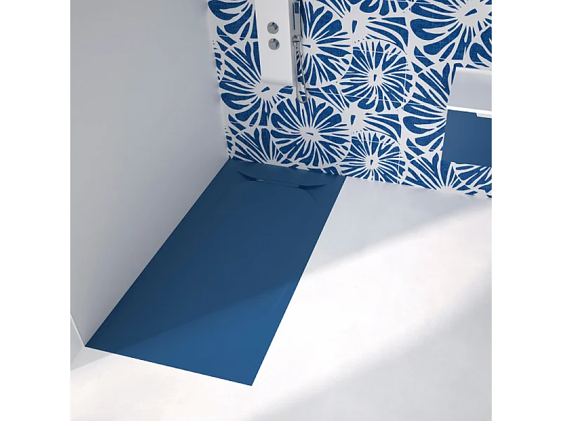 Receveur de douche KINEDO Kinediva extra-plat 160x90 Bleu marine