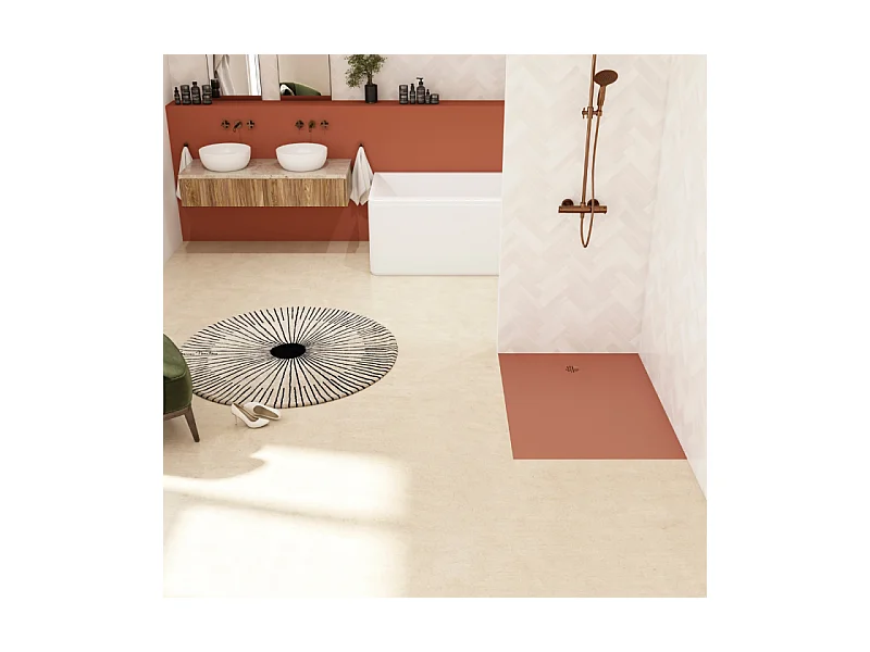 Receveur KINEDO Kinesurf Nova 120X100 Terracotta mat