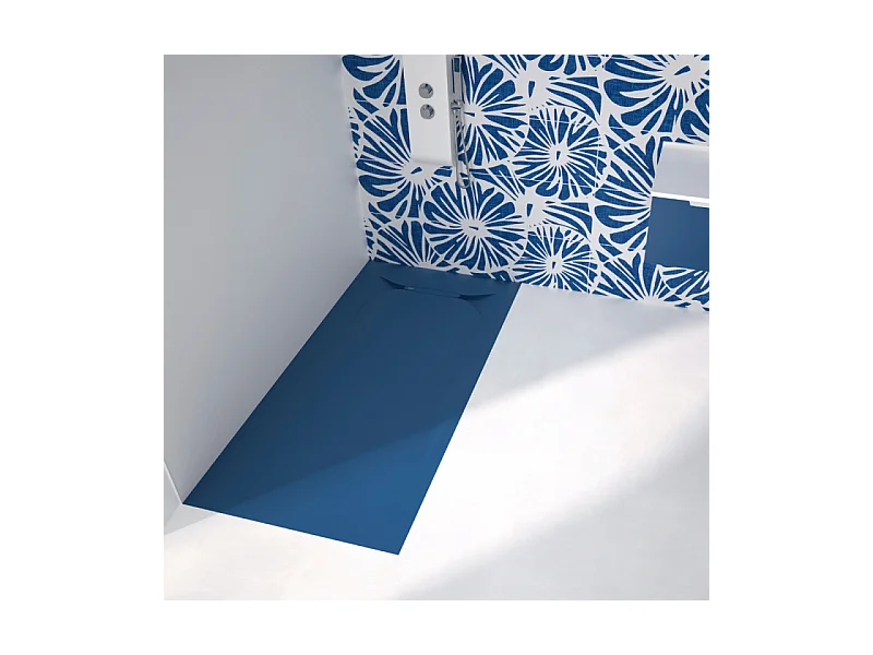 Receveur de douche KINEDO Kinediva extra-plat 180X100 Bleu marine