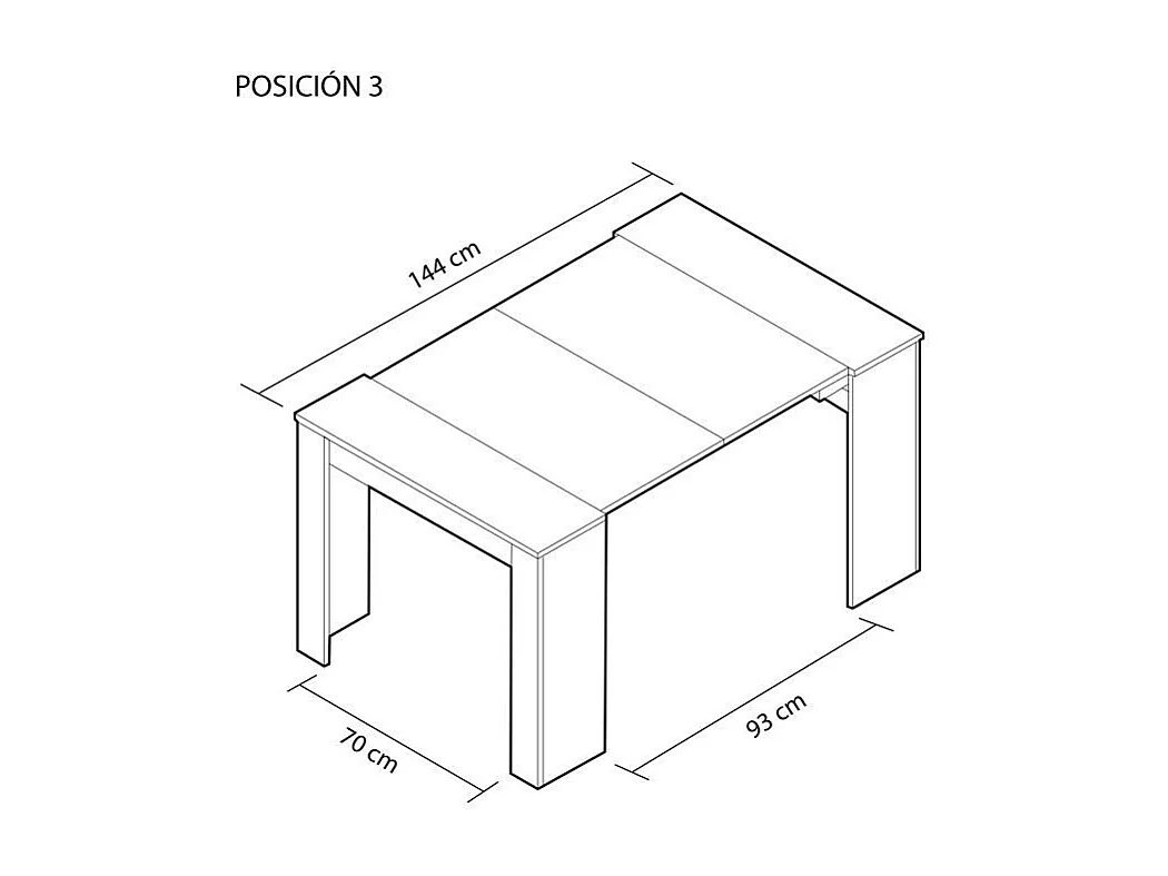 Mesa consola extensible Denis Blanco