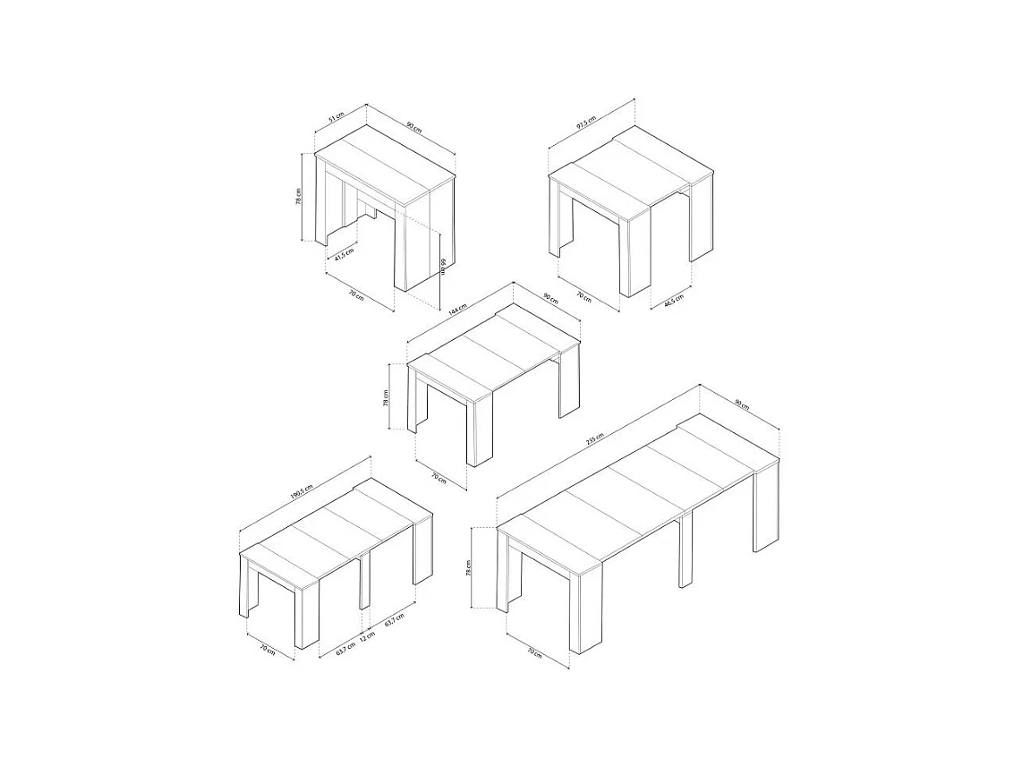 Mesa consola extensible Denis Blanco