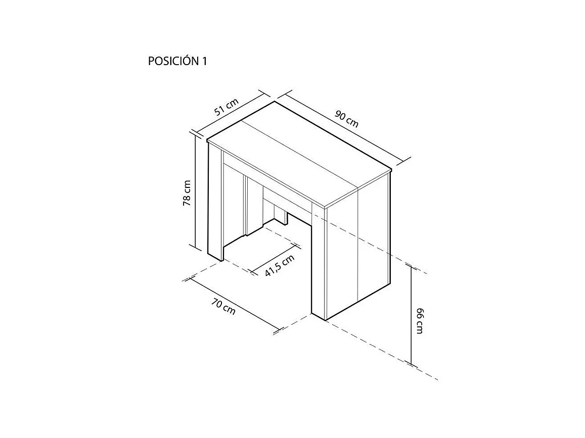 Mesa consola extensible Denis Blanco