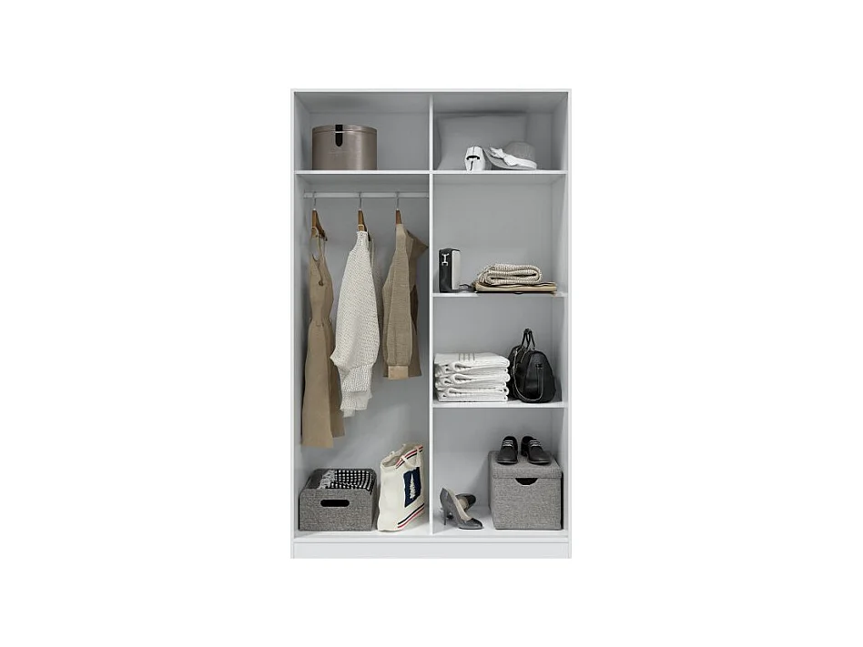 Armario Show 120 Blanco Artik (Blanco Mate) - Gris Cemento