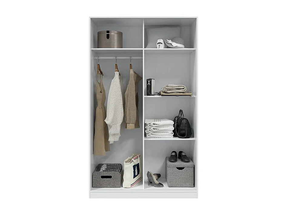 Armario Show 120 Blanco Artik (Blanco Mate) - Gris Cemento