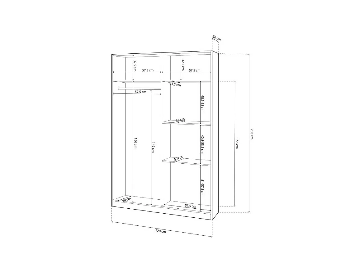 Armario Show 120 Blanco Artik (Blanco Mate) – Blanco Velho