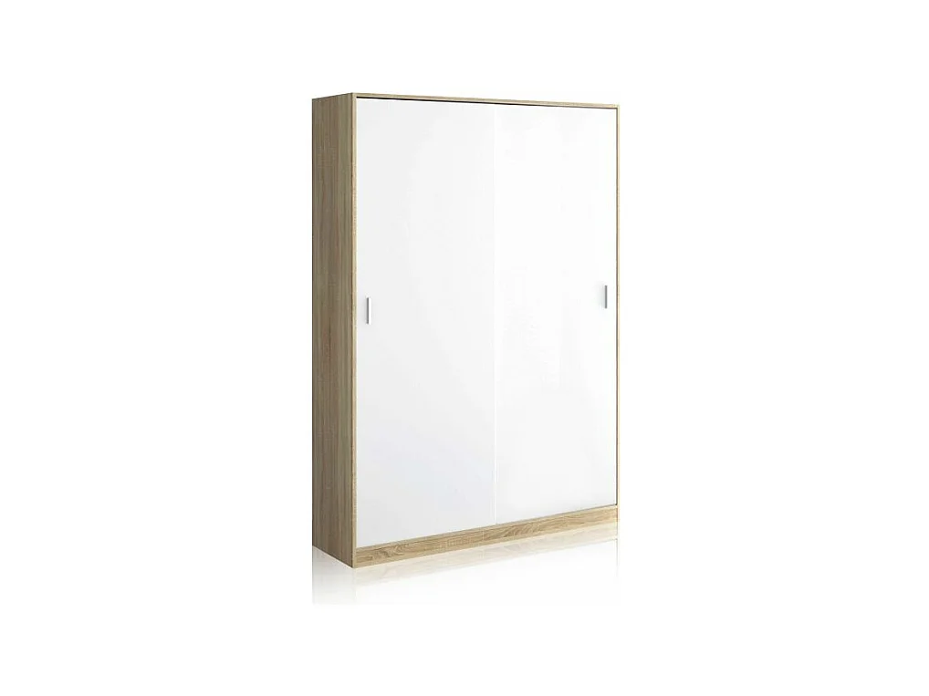 Armario Show 120 Blanco Artik (Blanco Mate) - Roble Canadian