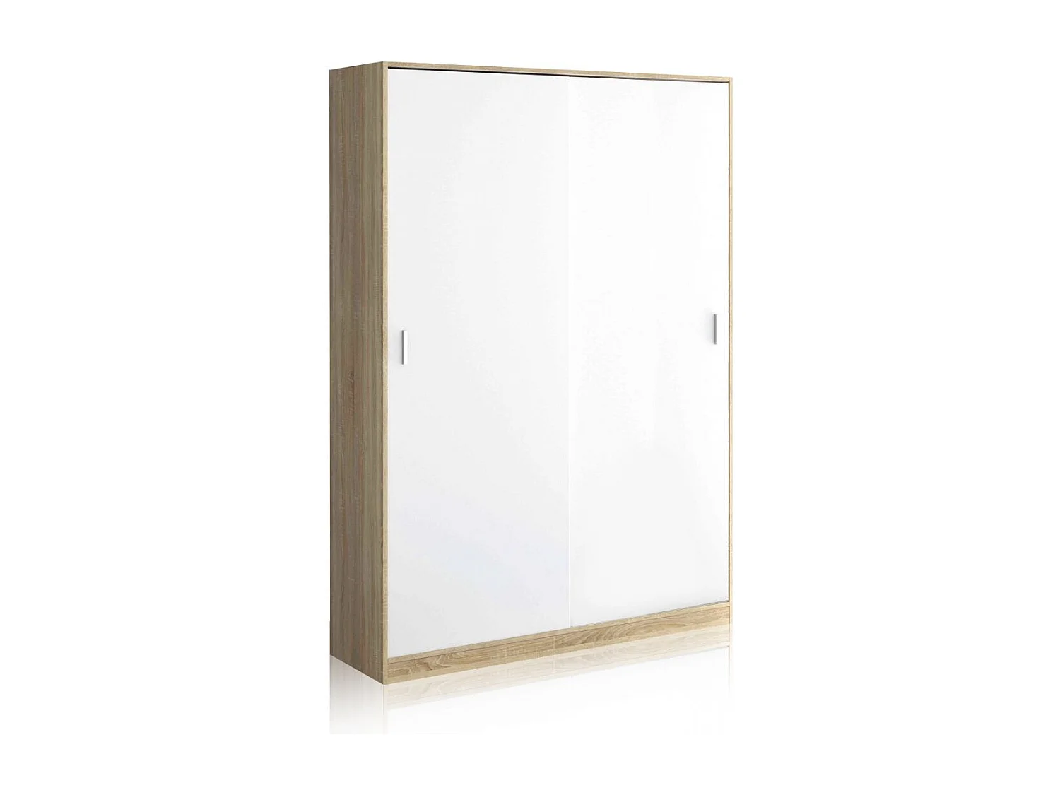 Armario Show 120 Blanco Artik (Blanco Mate) - Roble Canadian