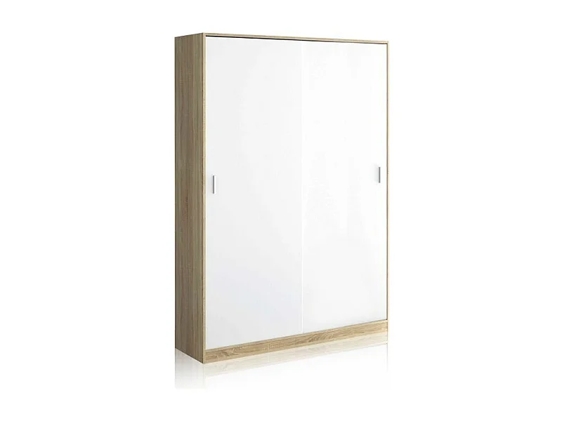 Armario Show 120 Blanco Artik (Blanco Mate) - Roble Canadian