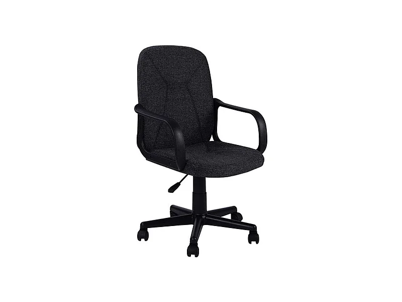 Cadeira de escritório cinza antracite com rodas, braços e ajustável 57x103x46 cm