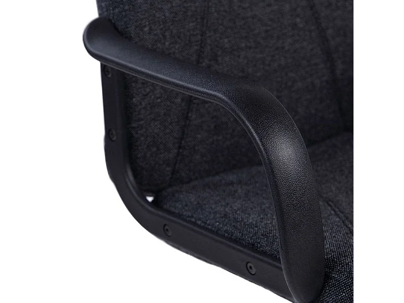 Chaise de bureau gris anthracite avec roulettes, accoudoirs et dossier réglable 57 x 103 x 46 cm