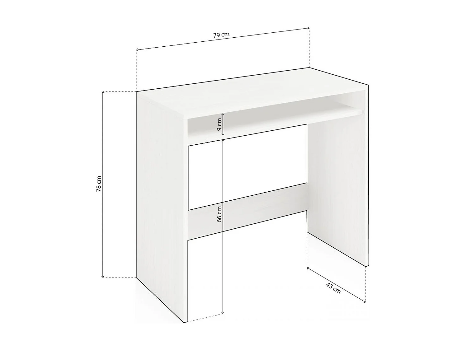 Mesa de escritorio Dax Blanco Alpe