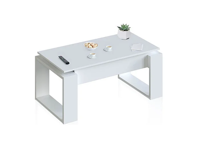 Mesa de centro elevable Neo Blanco Artik (Blanco Mate)