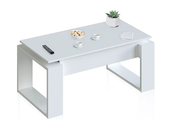 Mesa de centro elevable Neo Blanco Artik (Blanco Mate)